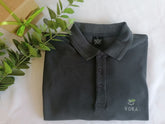 Womenβs Cotton Polo Shirt with Logo - Grey